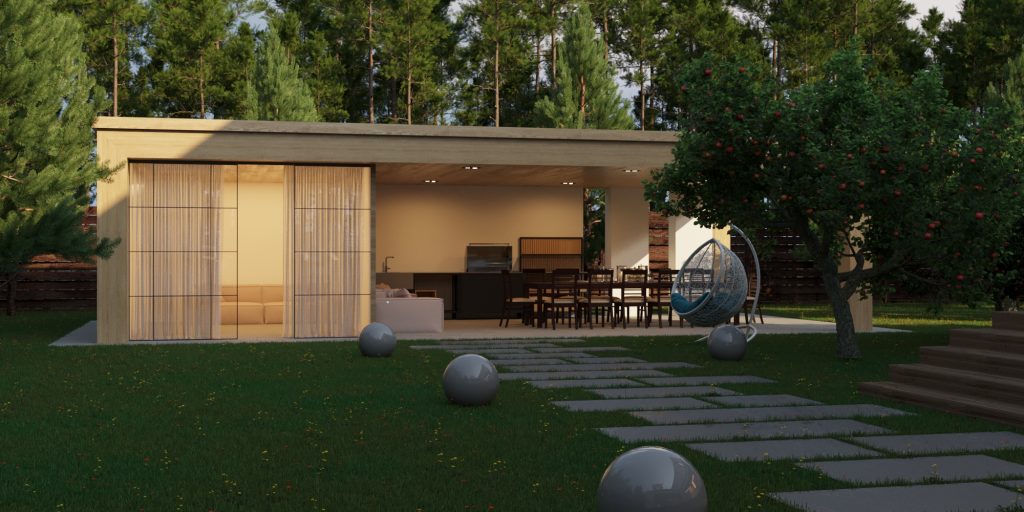 Vizdome Space -  Project of the house with a canopy and terrace  La Bella Villa