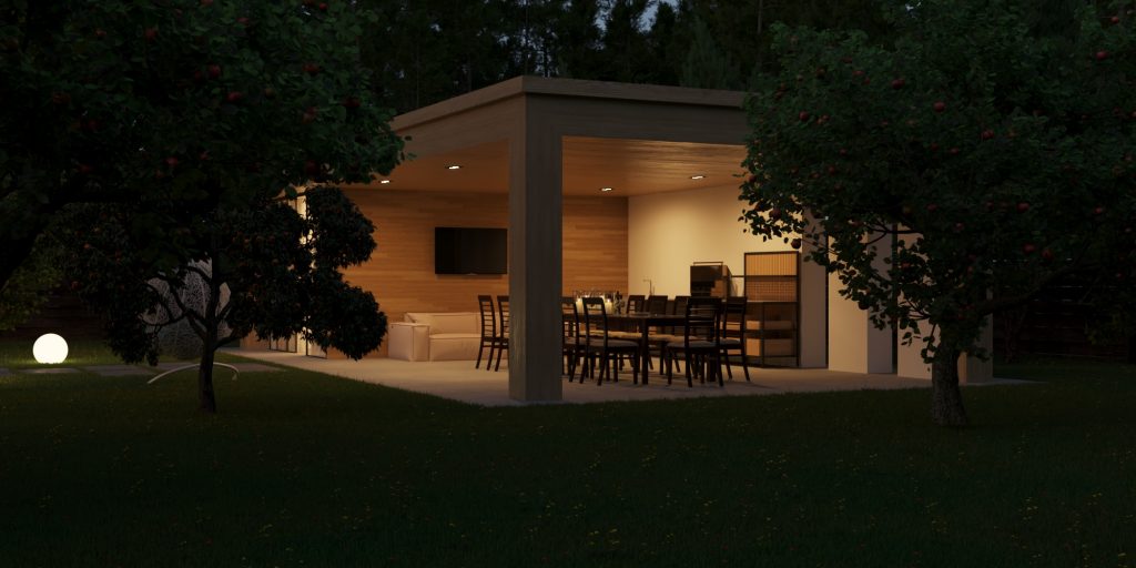 Vizdome Space -  Project of the house with a canopy and terrace  La Bella Villa