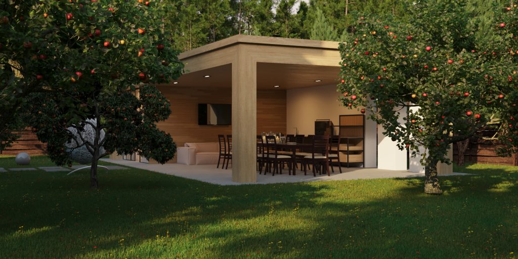 Vizdome Space -  Project of the house with a canopy and terrace  La Bella Villa