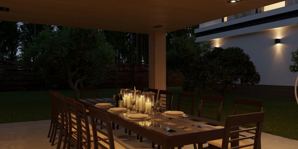 Vizdome Space -  Project of the house with a canopy and terrace  La Bella Villa