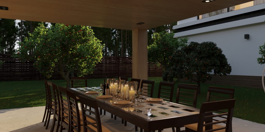 Vizdome Space -  Project of the house with a canopy and terrace  La Bella Villa