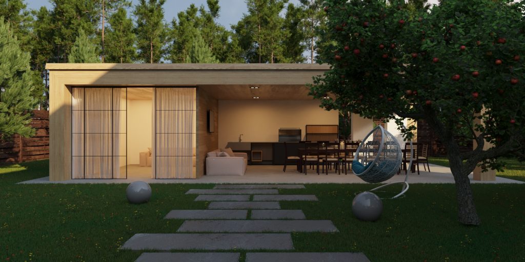 Vizdome Space -  Project of the house with a canopy and terrace  La Bella Villa
