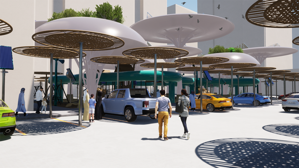 Public space design for the Cool Abu Dhabi Challenge by Vizdome Space