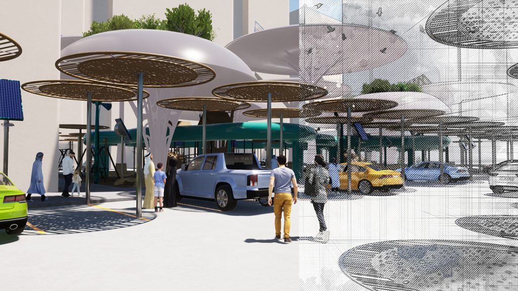 Architectural design of the urban environment in Abu Dhabi by Vizdome Space