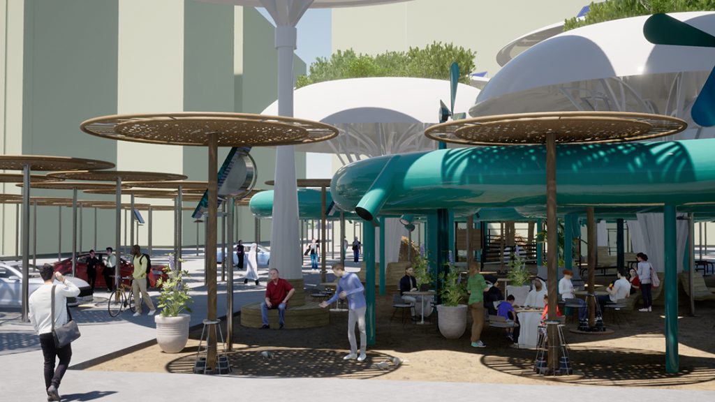 Landscape design of the urban environment in Abu Dhabi by Vizdome Space