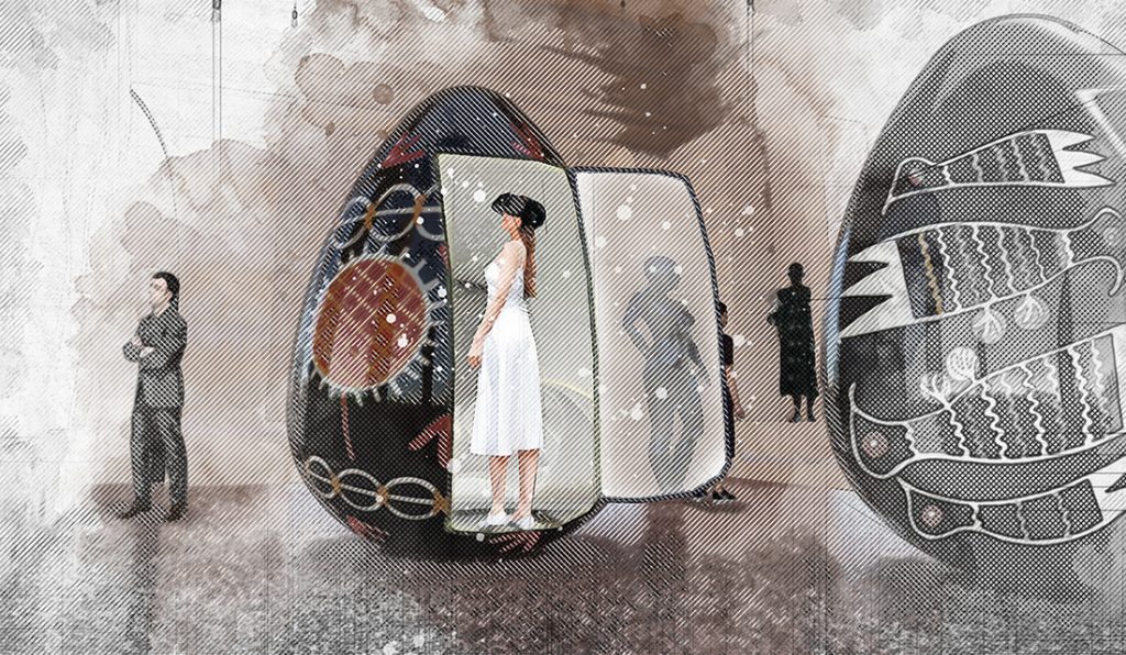 Design project of boutique with VR fitting room