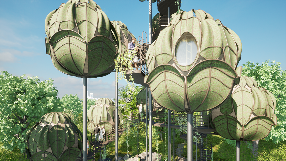 Eco-architecture - The Wasp Nest unit from Vizdome Space