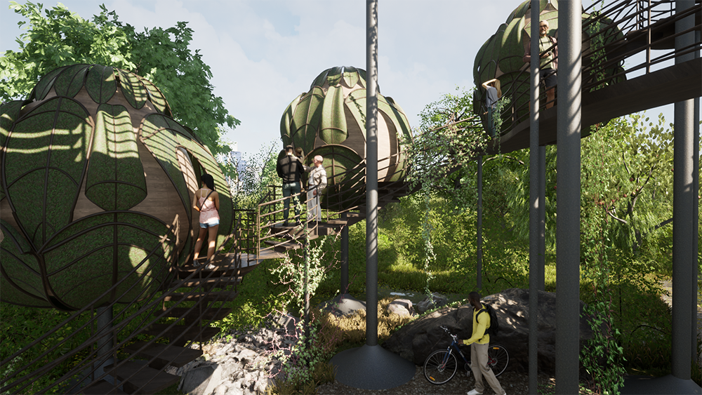 Futuristic architecture - The Wasp Nest unit from Vizdome Space