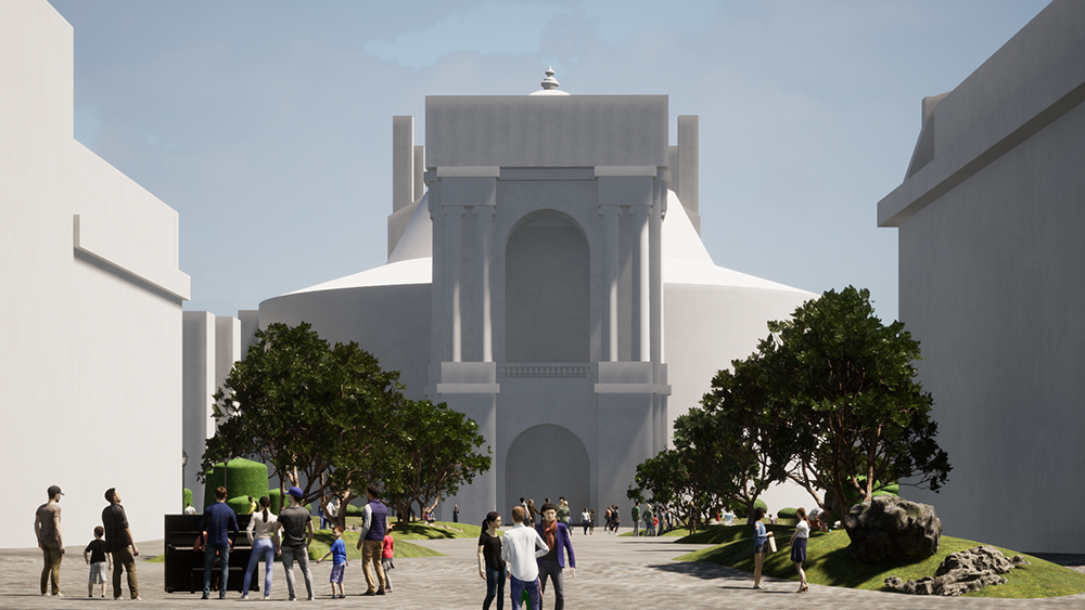 Pedestrian zone improvement project in front of the Odesa National Academic Theatre of Opera and Ballet