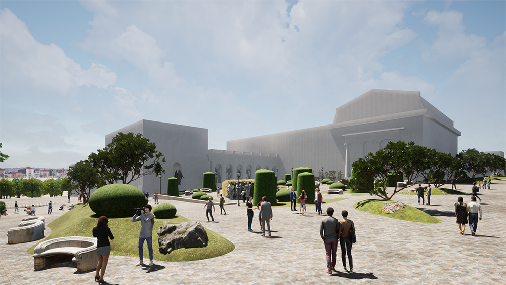 Pedestrian zone improvement project in front of the Odesa National Academic Theatre of Opera and Ballet