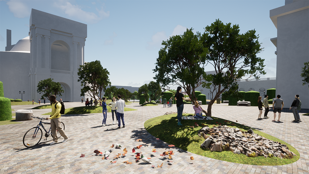 Pedestrian zone improvement project in front of the Odesa National Academic Theatre of Opera and Ballet