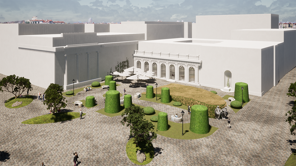 Pedestrian zone improvement project in front of the Odesa National Academic Theatre of Opera and Ballet
