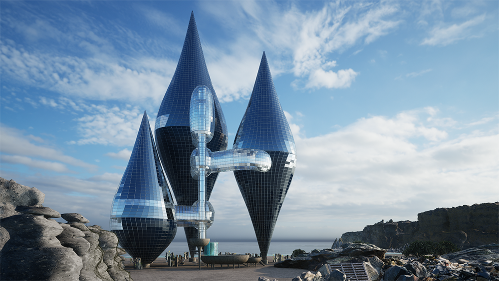 Moon Sail. An award-winning private home for three generations of a family.