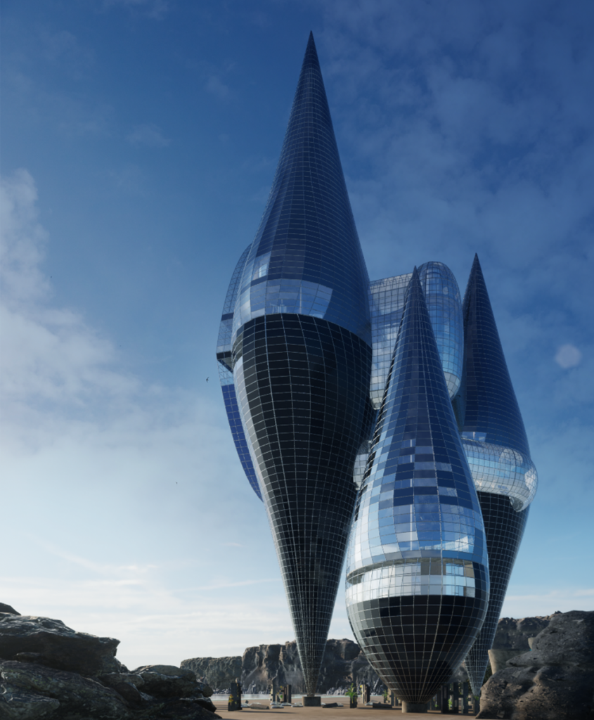Moon Sail. An award-winning private home for three generations of a family.