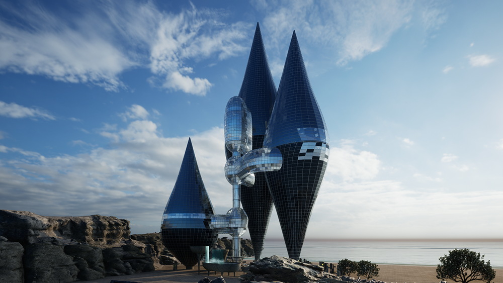 Moon Sail. An award-winning private home for three generations of a family.