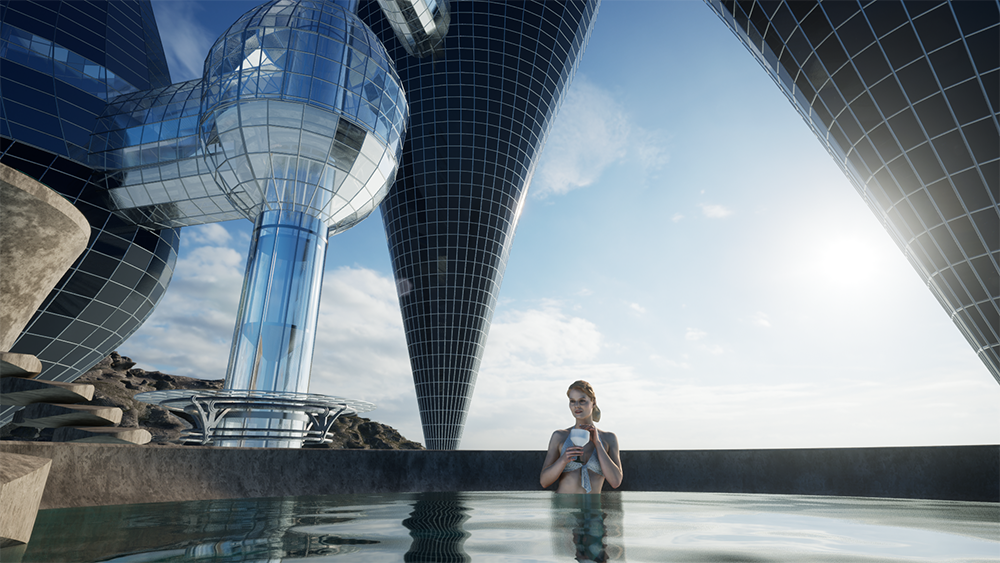 Moon Sail. An award-winning private home for three generations of a family.